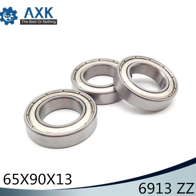 6913 ZZ ABEC-1 (2PCS) 65x90x13MM  Metric Thin Section Bearings 61913Z 6913ZZ