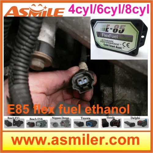 E85 kit de conversão de carro etanol com 4cyl dhl ems preço livre de asmile