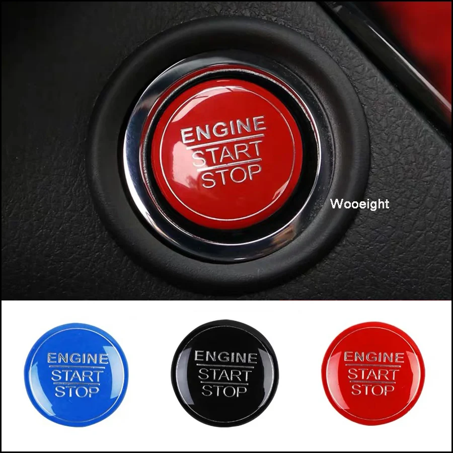 Wooeight Engine Start Stop Ignition Switch Push Button Cover Front Window Panel Trim For Toyota C-HR CHR 2017 2018 2019-2021