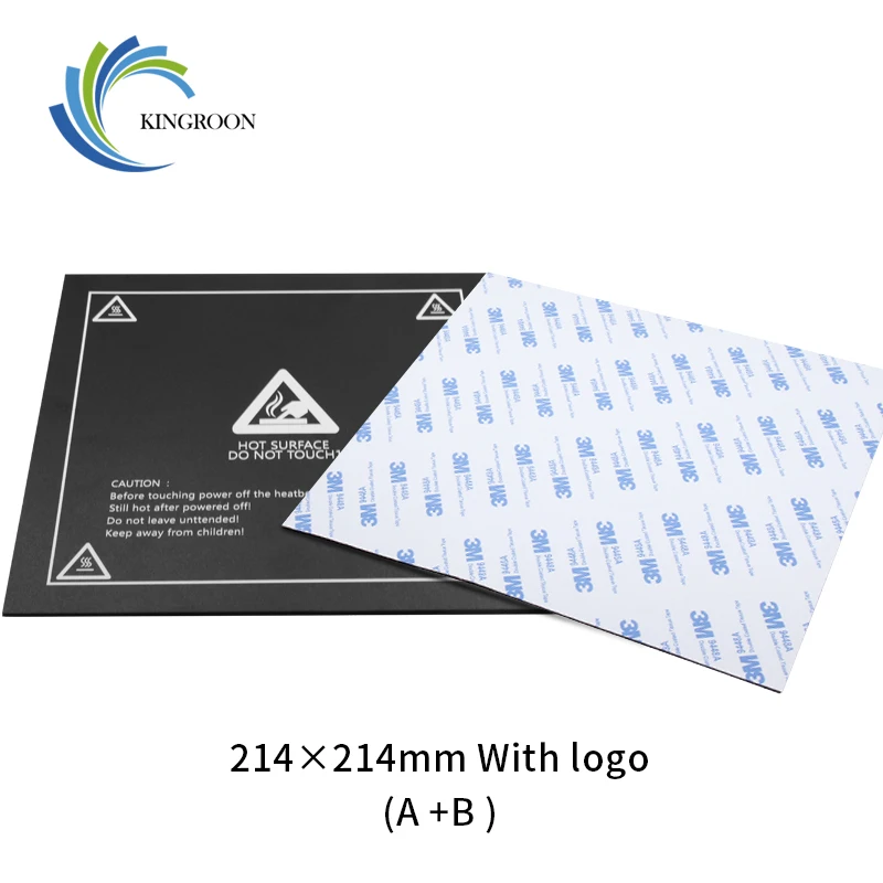 KINGROON Magnetic Sheet Plate Heat Paper Sticker Build Mat Flexible Square for 3D Printer Heatbed Print Platform 400*400mm