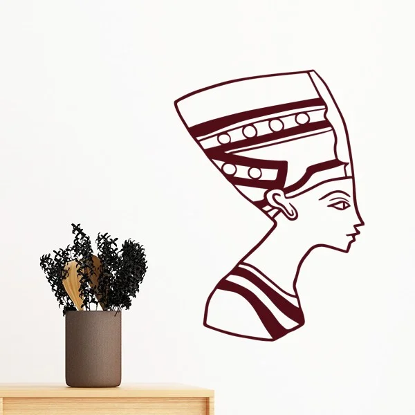 Egypt Culture Totem Side Portrait Fresco Illustration Pattern Wall Sticker Art Decals Mural DIY Wallpaper for Room Decal