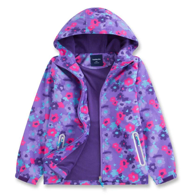 Girl Jacket Polar Fleece Spring Autumn Winter Girls Coats Kid Sport Casual Children Jackets Double-deck Waterproof Jackets