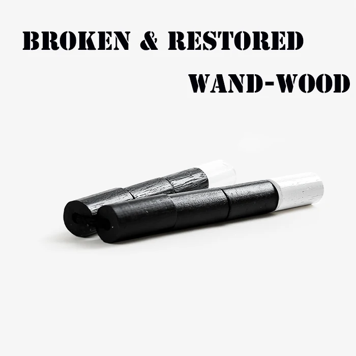 Broken and Restored Wand (Wood) Collapses Wand to Straight Magic Tricks For Magician Stage Accessories Gimmick Props Funny Magia