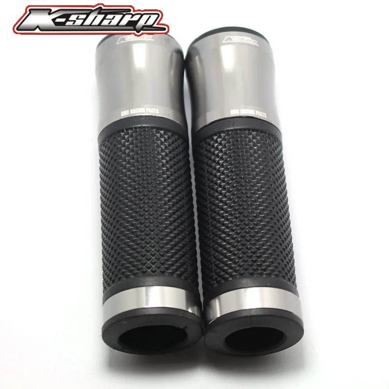 9 color CNC Motorcycle Aluminum Rubber Gel Hand Grips 7/8