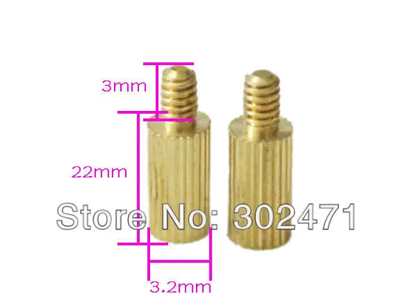 Free shipping M2*22+3mm  cctv camera isolation column 100pcs/lot Monitoring Copper Cylinder Round Screw