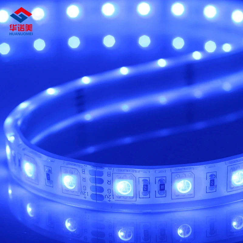 12V SMD 5050 Flexible LED Strip Blue LED Light 60LEDs/m 5M/Roll Waterproof IP67 SMD5050 Flexible Neon Lights 60 leds Blue Lamp