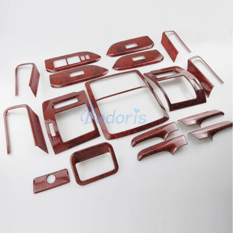 

For Toyota Land Cruiser 150 Prado LC150 FJ150 2010-2017 2018 Interior Wooden Color Cover Trim Chrome Car Styling Accessories