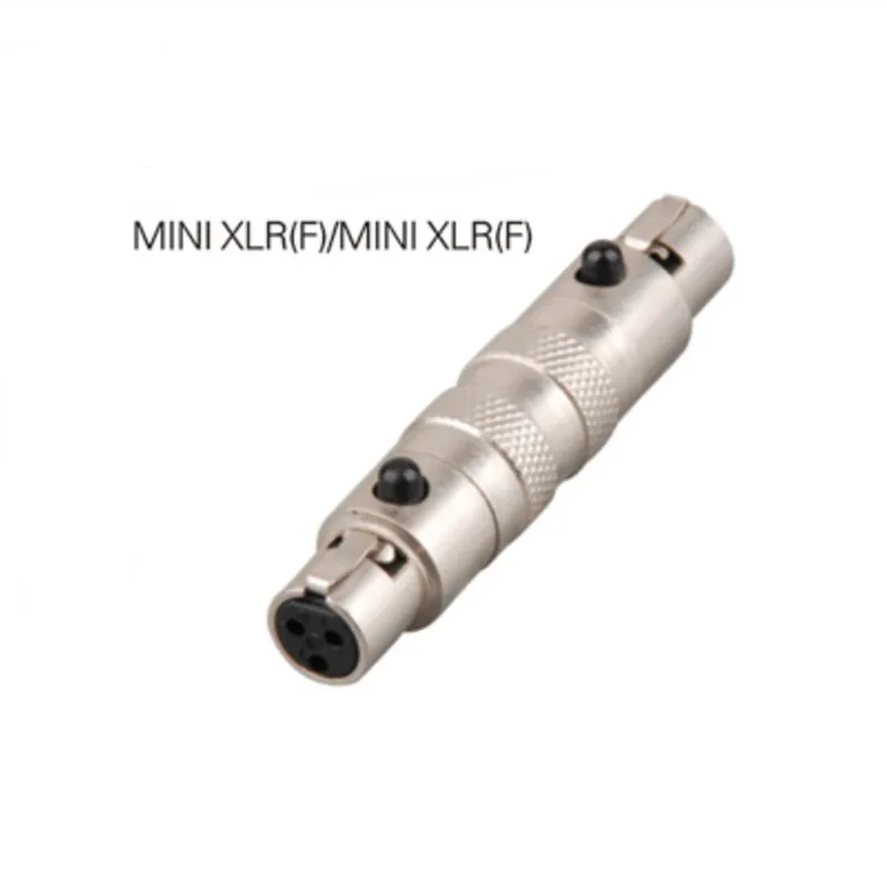 

50pcs/lot 3 pin Mini XLR Female to 3 pin Mini XLR Female adapter