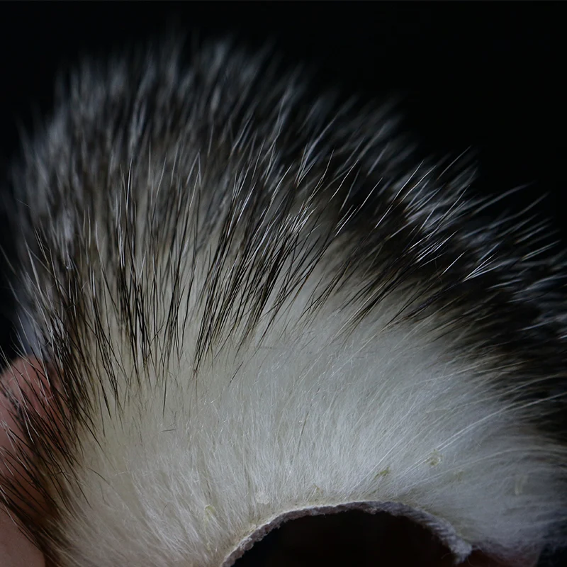 New 2 patches premium badger fur large cut fly tying furs Long genuine badger body hair for streamer wings& saltwater patterns
