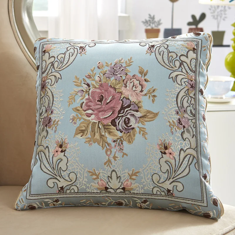 Drop Shipping European Style Luxury Bed Decorative Throw Pillows Cushions blanket Home Chair Embroidery quilt back cushion