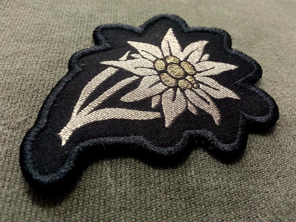 German Army Edelweiss Woven Patch Sew On