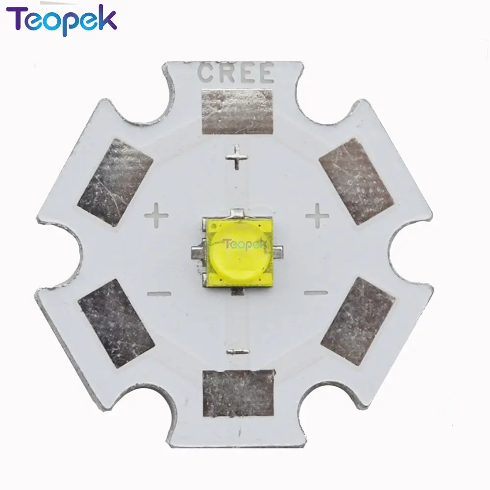 LED de diodo emissor de alta potência, branco frio, branco quente, branco neutro, azul royal, PCB, Cree XTE, 5W, XT-E, 8mm, 12mm, 14mm, 16mm, 20