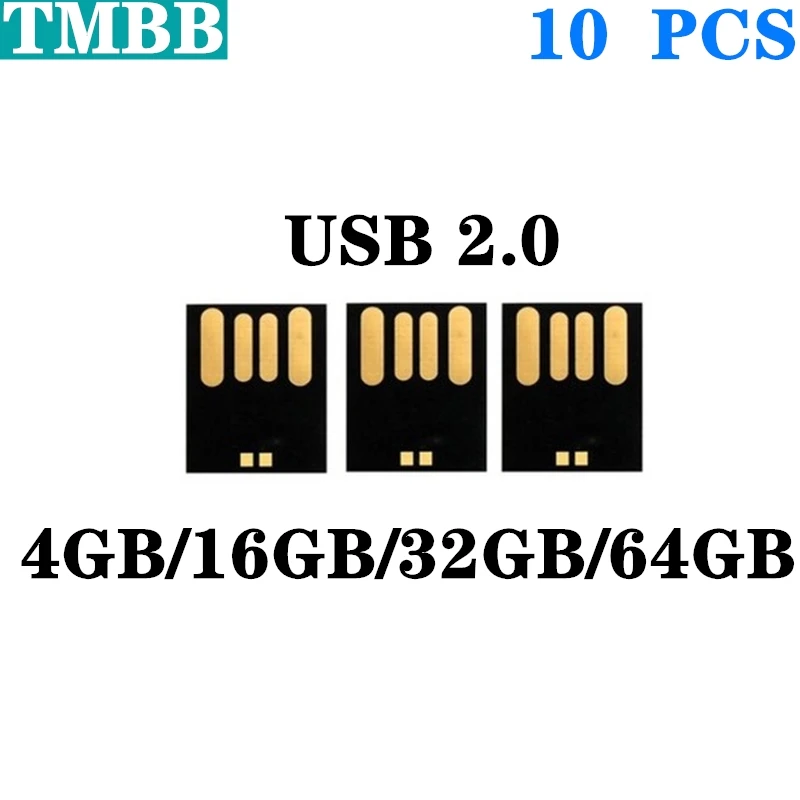 

10pcs Waterproof Short USB disk package 128M 2GB 4GB 8GB 16GB 32GB 64GB USB 2.0 flash disk semi-finished products wholesale