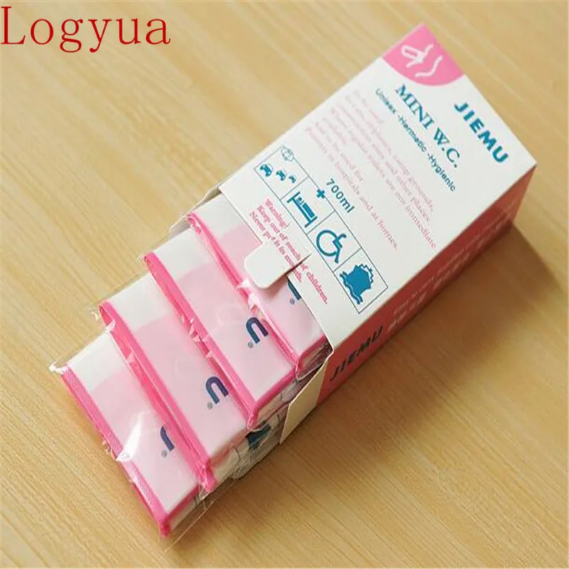 4pcs/lot Pink Disposable 700CC Portable Urine Storage Bag Bags Outdoor Travel Emergency Toilet For Unisex