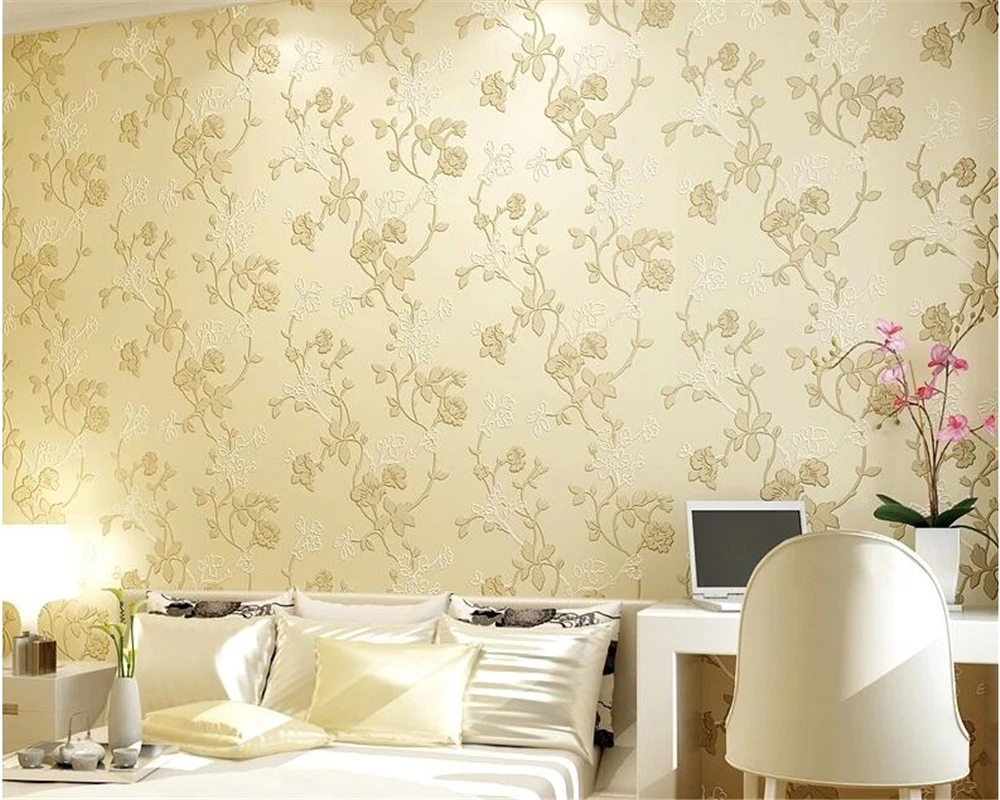 

beibehang nonwoven fabric wall paper living room bedroom video TV wall papel de parede modern warm pastoral 3d wallpaper tapety