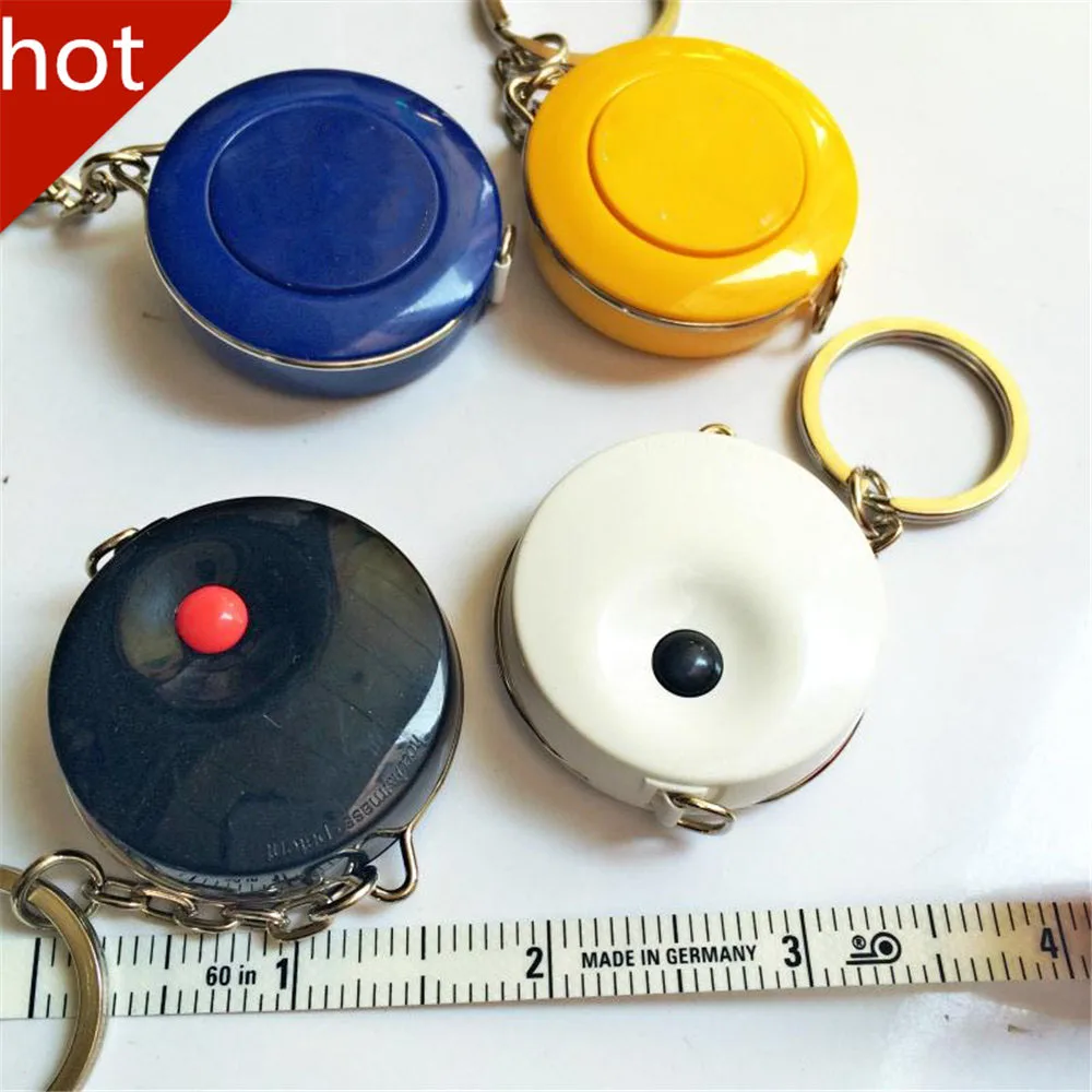 Mini Measure  Ruler With Key Chain Plastic Portable 1.5m  Ruler