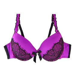 Sexy Lace Women Bra Push Up Bra Demi Bra Women Underwear Wrinkled Shoulder Strap Back Closure 34B-36B-38B-40B