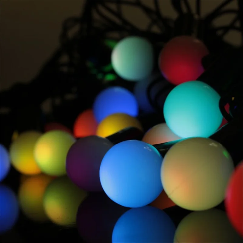 6M 40 Led Ball string lamps outdoor Led christmas decor fairy lights Wedding garland garden home party holiday RGB 220V
