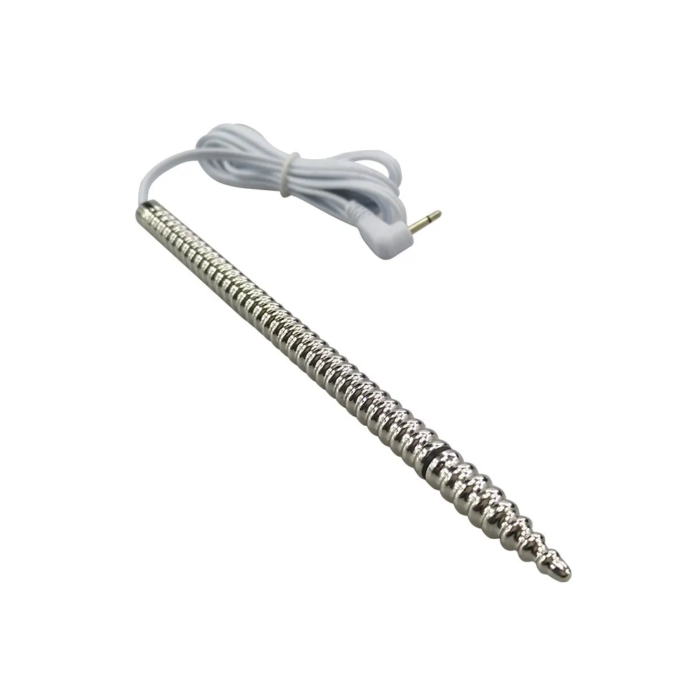 Bi-polar electro shock  therapy device stainless steel urethral catheter sound penis plug metal electrical stimulation sex toy