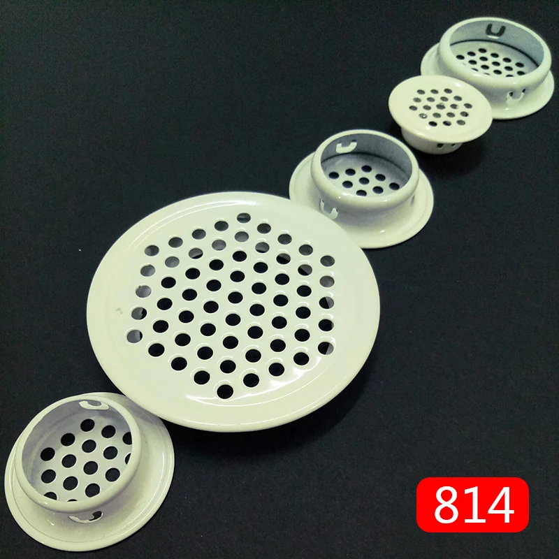 10pcs Dia.19mm/25mm/30mm/35mm/53mm Cabinet Air Vent Duct Grill Louver Mesh Hole Stainless Steel Flat surface Convex surface