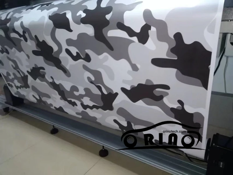 Camouflage Black White Grey Camo Vinyl Motorcycle Car Wrap Foil Color Change Sticker with Air Release