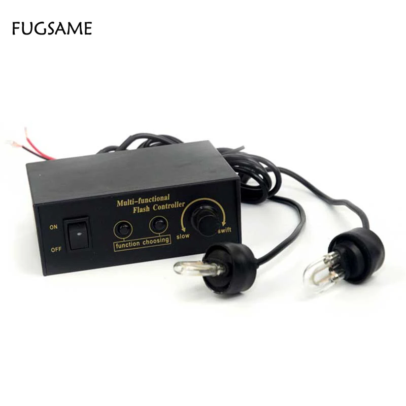 

FUGSAME Hottest Automobile Decorative Lamp One Pull Two U Tube Strobe flashing Fog White Tail Adjust