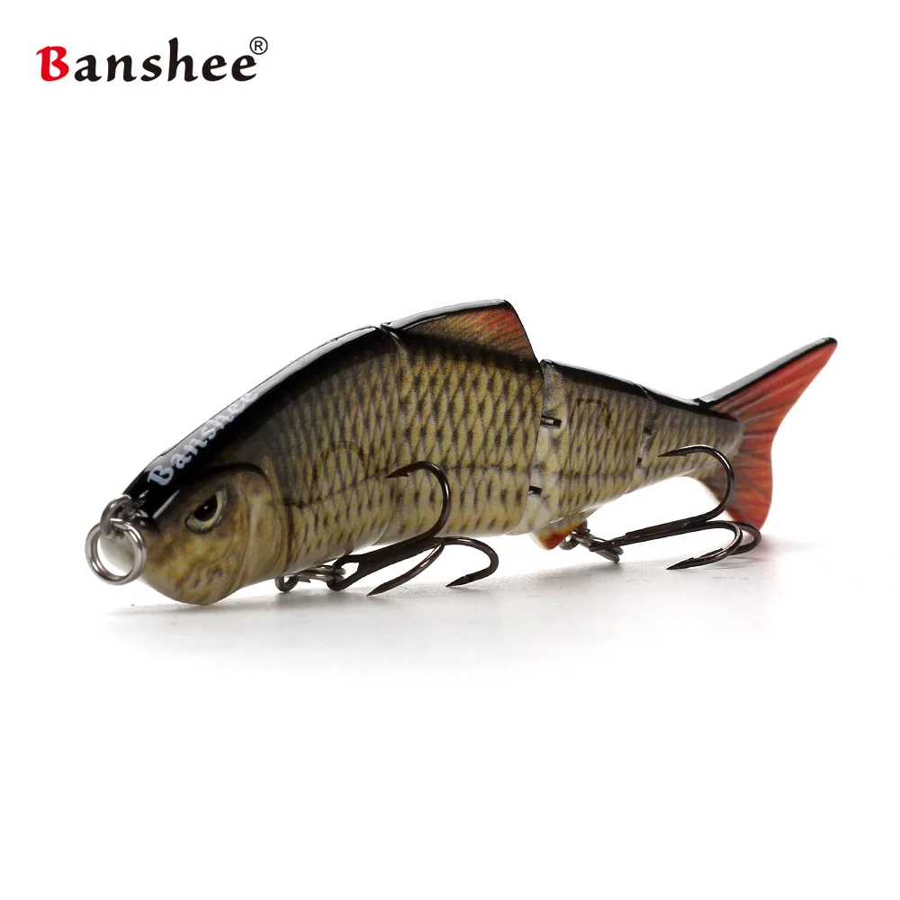 Banshee 100mm 11g VMJ04-4 Fishing Lure 4 scetions Multi Jointed Sinking Swimbait Hard Artificial Bait