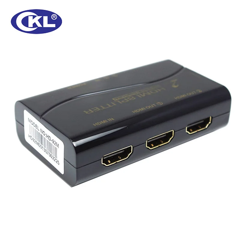 CKL HD-92M 1*2 2 ميناء البسيطة HDMI الفاصل دعم 1.4V 3D 1080P ل PC مراقب