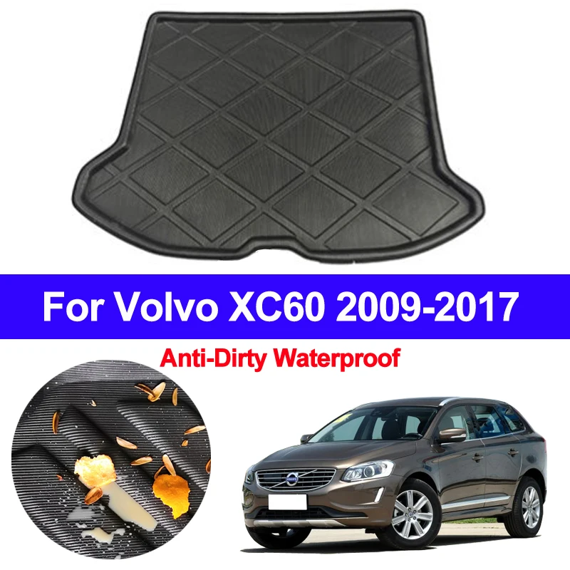 Car Rear Trunk Mat Cargo Luggage Tray Boot Liner Carpet For Volvo XC40 2009 - 2017 Protector Floor Cape 2012 2013 2014 2015 2016