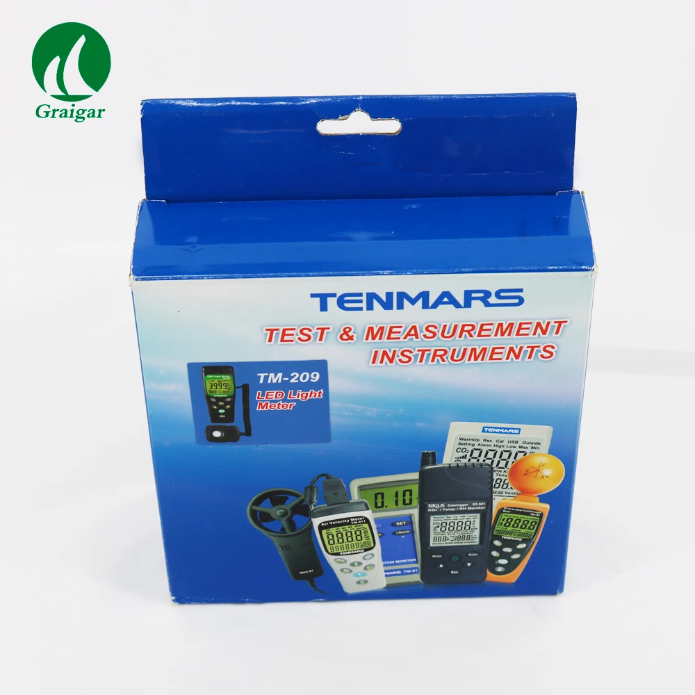 TENMARS TM-TM-209 Digitale HA CONDOTTO LA Luce Misuratore di Livello 400,000 Lux FC di misura Lux meter