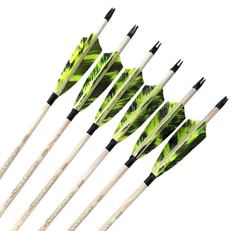 

Inals Spine 400 500 600 Carbon Arrows ID6.2mm 4" Turkey Feathers 100gr Points Compound Recurve Bow Hunting Archery 12PCS