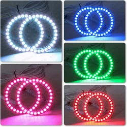 IR Remote RGB Led Halo Ring Light 40mm 50mm 66 72mm 75mm 80mm 90mm 100mm 105mm 115mm 120mm 125mm 140mm Angel eyes Auto Headlight
