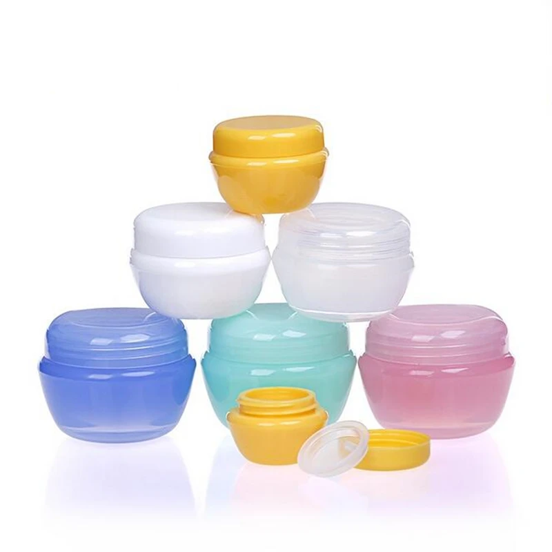 5Pcs/Lot Mini Empty Jar Pots Cosmetic Makeup Inner Lid Face Cream Lip Balm Container My Refillable Bottles Wholesale