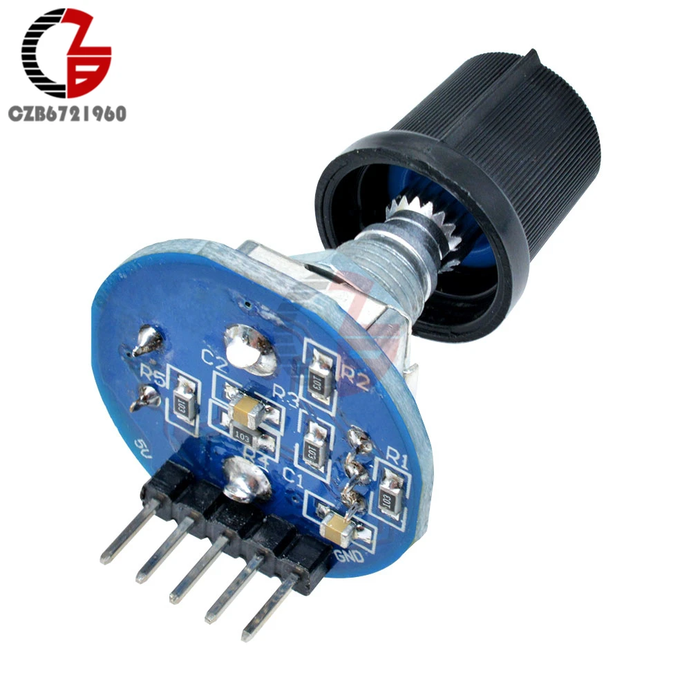 Rotating Potentiometer Digital Rotary Incremental Encoder Control Switch Module Digital Pulse Signal with Knob Cap