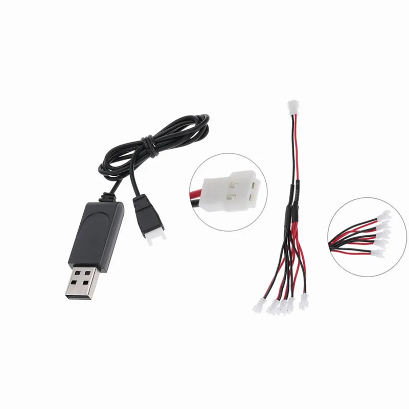 JJRC H20 Cheerson CX-10 USB Charger Cable  PH1.25 Plug 3.7V 1 In 5 Lipo Battery Balance  Conversion Charging Units