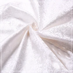 Tessuto broccato Jacquard metallico bianco, tessuto africano tessuto 3D jacquard tinto in filo per abbigliamento, biancheria da letto, borsa, metro