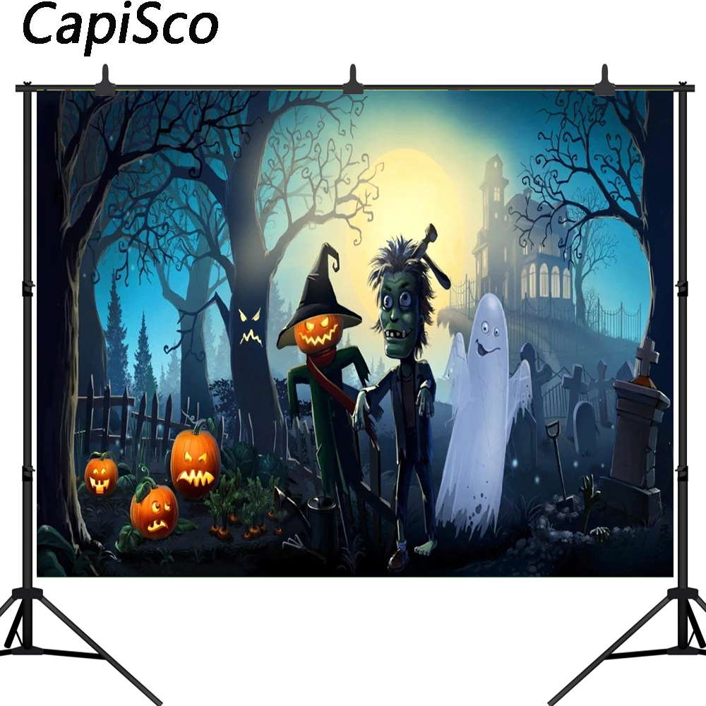 Capisco background photography halloween horror decoration cartoon children celebration ghost backdrop wall-paper photocall