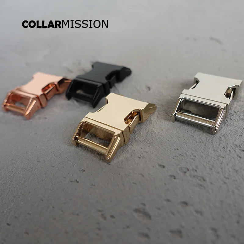 20Pcs/Lot Metal Plated Quick Release Buckles for Luggage, Outdoor Backpack Webbing, Dog Collar, DIY Accessory, 4 Colors, 15mm,