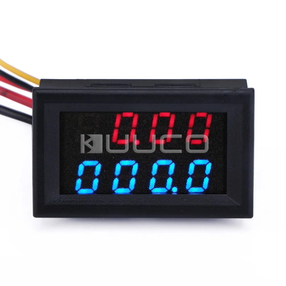 Digital Tester DC 0~33V/3A Red Blue Led Display Voltmeter Ammeter DC 12V 24V Volt Amp Panel Meter 2in1