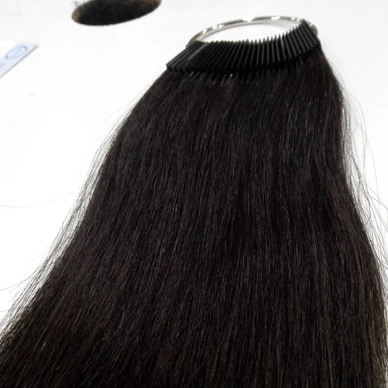 6inch human hair color ring for salon hair  color chart light natural black color can change any color