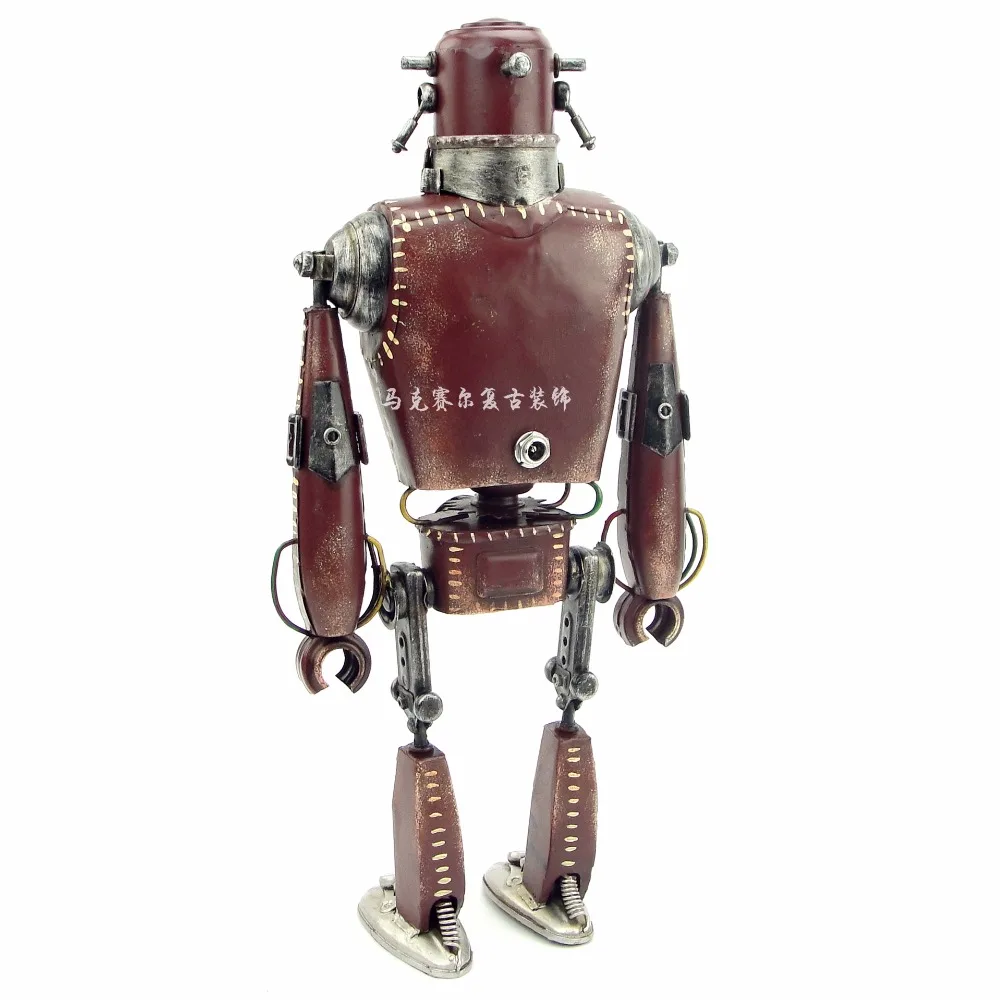 Retro iron, American punk, robot decoration, creative metal arts and crafts, living room, bookcase decoration