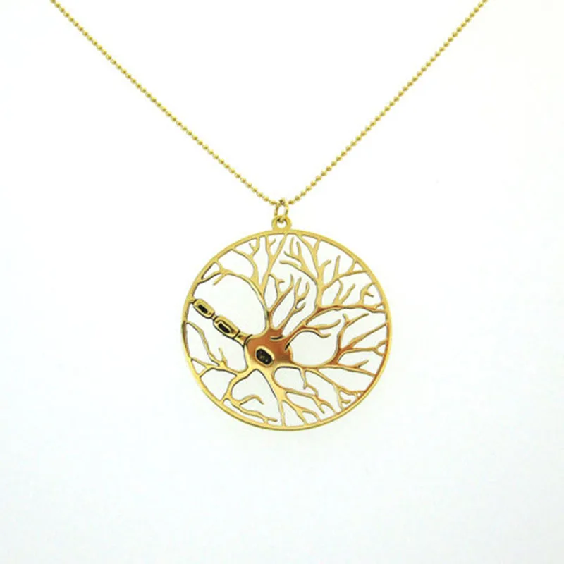 Brain Cell Neuron In A Circle Psychology Necklace