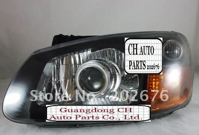 

FREE SHIPPING, 08-12 KIA CERATO ANGEL EYE HEADLIGHT ASSEMBLY, WITH EVIL EYE AND BI-XENON PROJECTOR