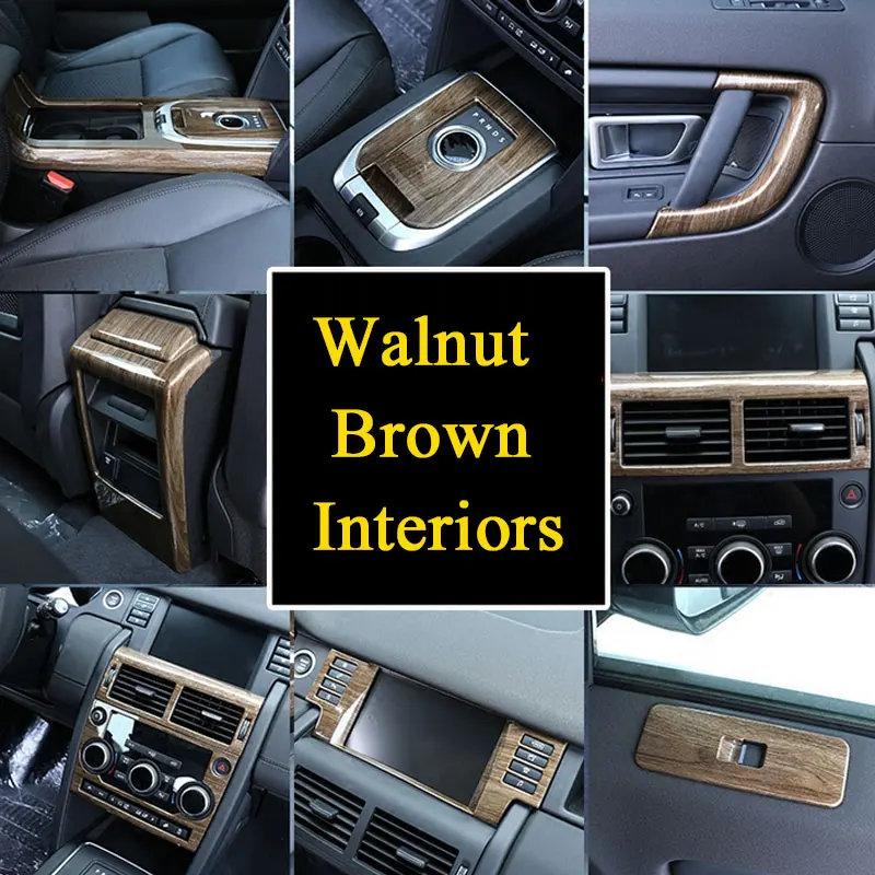 For Land rover Discovery Sport 2015 2016 2017 2018 19 Car styling ABS plastic Walnut Brown Colors Car Interior Sticker Car parts