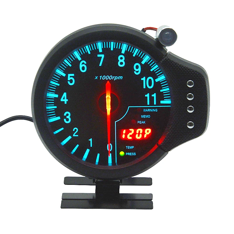 5 Inch 3 In1 Auto Racing Modification Car Tachometer Gauge 11000 RPM  Water Oil Temp Pressure Meter Fit For 12V Gasoline Engine