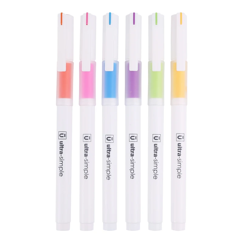 M&G 6PCS/lot Colorful Press or plug cap Gel Pen 0.5MM 6 Color Office Photo Album Gel Ink Pen