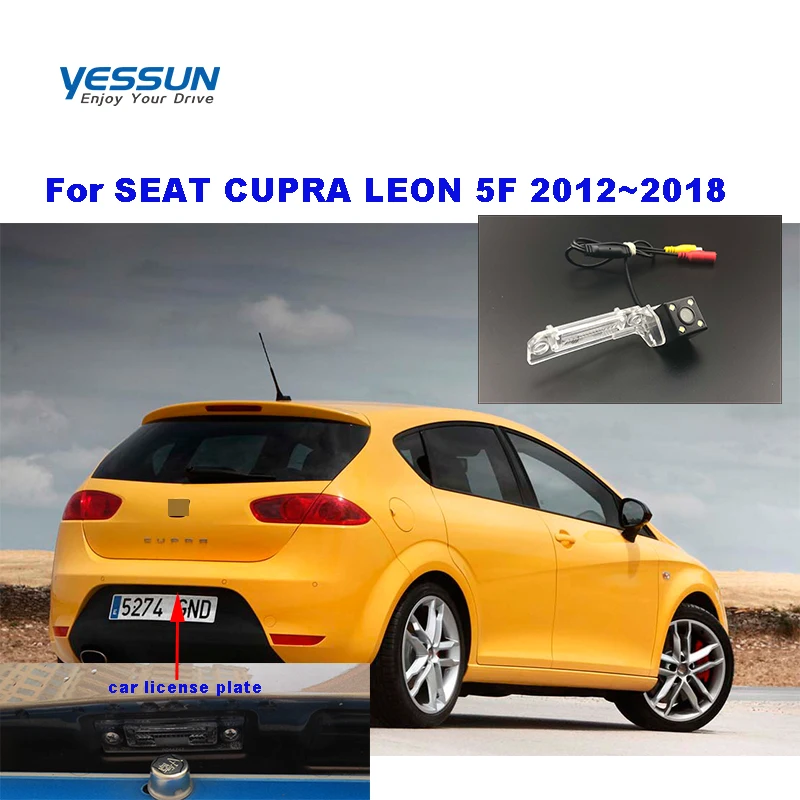 

Yessun License plate camera For SEAT CUPRA LEON 5F 2012~2018 Rear View camera for seat leon 5f backup camera