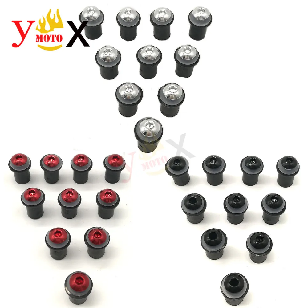 10pcs 5mm Windshield Windscreen Screws Bolts Screw Kit For SUZUKI Katana GSXR 600 GSX-R750 GSXR1000 Bandit GSF650s 1200s