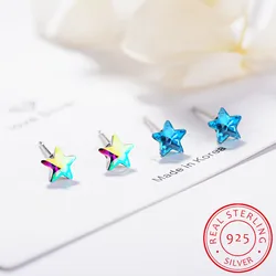 Lekani Embellished With Crystals  Stud Earring Women Star Earrings Austrian Rhinestone 925 Sterling Silver Earring