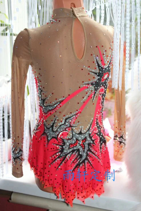 Crystal Custom Child Gymnastics Competition Dress Beautiful New Brand Vogue Figure Skating Dresses For Competition G2843